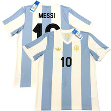 2025 Argentina Home Jersey #10 Messi Large adidas 50th Anniversary kit