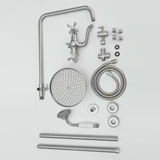 BWE 1-Spray Wall Shower Kit w/Tub Faucet & Do...