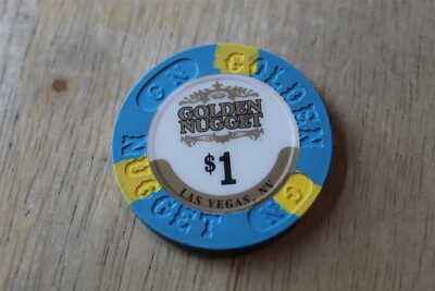 GOLDEN NUGGET $1 BLUE, YELLOW $1 CHIP INV T7