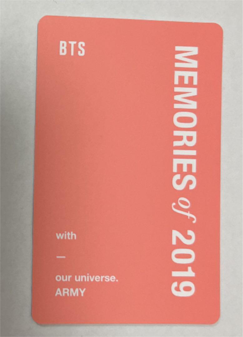 BTS MEMORIES 2019 DVD J-HOPE トレカ付き BTS Memories 2019 Blu-ray Photocard V Jungkook JIMIN SUGA RM
