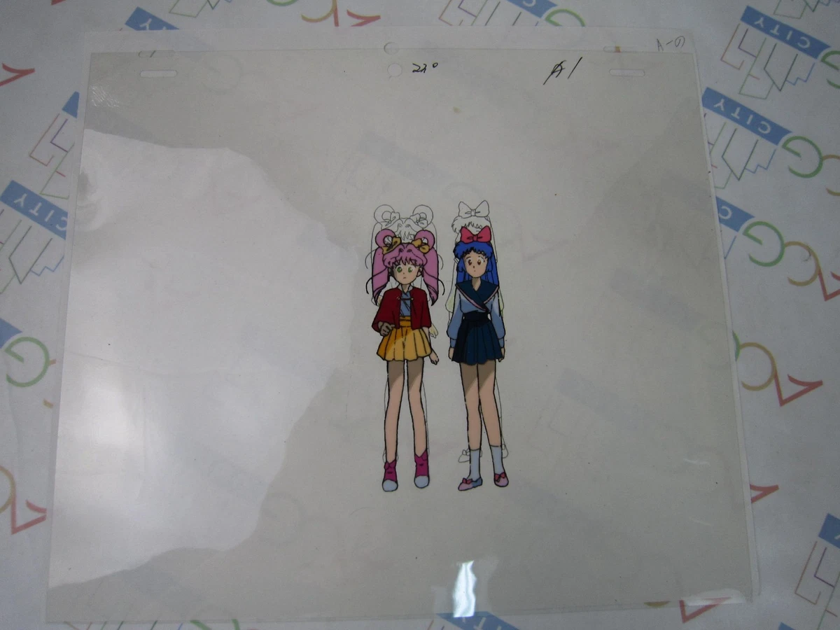 Idol Angel Yokoso Yoko & Saki Anime Original Production Cel Celluloid H Japan