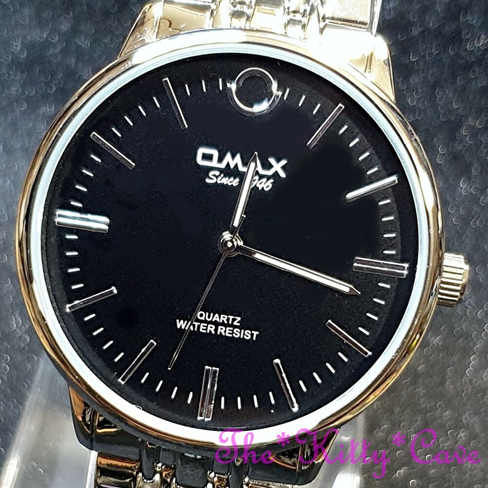 OMAX klassisch Zeitlos Jahrgang Designer Silber Edelstahl Fesch