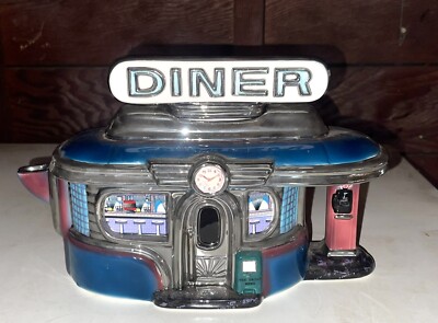 Vintage Collectable 1991 diner tea pot Russ Jerry Berta Neon America Collection