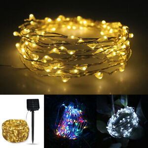 clear led solar string lights outdoor