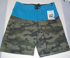 NEW Billabong Sz 14 / 27 Board Short Swim Trunks blue green camo swimsuit
