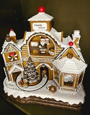 Deko Lebkuchenhaus Lebkuchenmännchen Braun Led Licht Spieluhr Bewegliche Figur