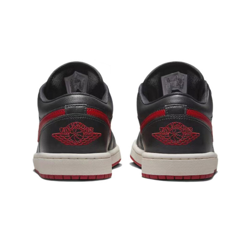 Nike Air Jordan 1 AJ1 Low Bred Sail Gym Red White Women's Shoes