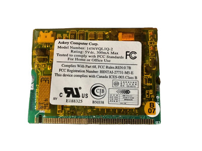 Compaq Presario 1700T Mini-PCI 56K Modem Card 221127-001 Askey - COMBINED SHIPPI