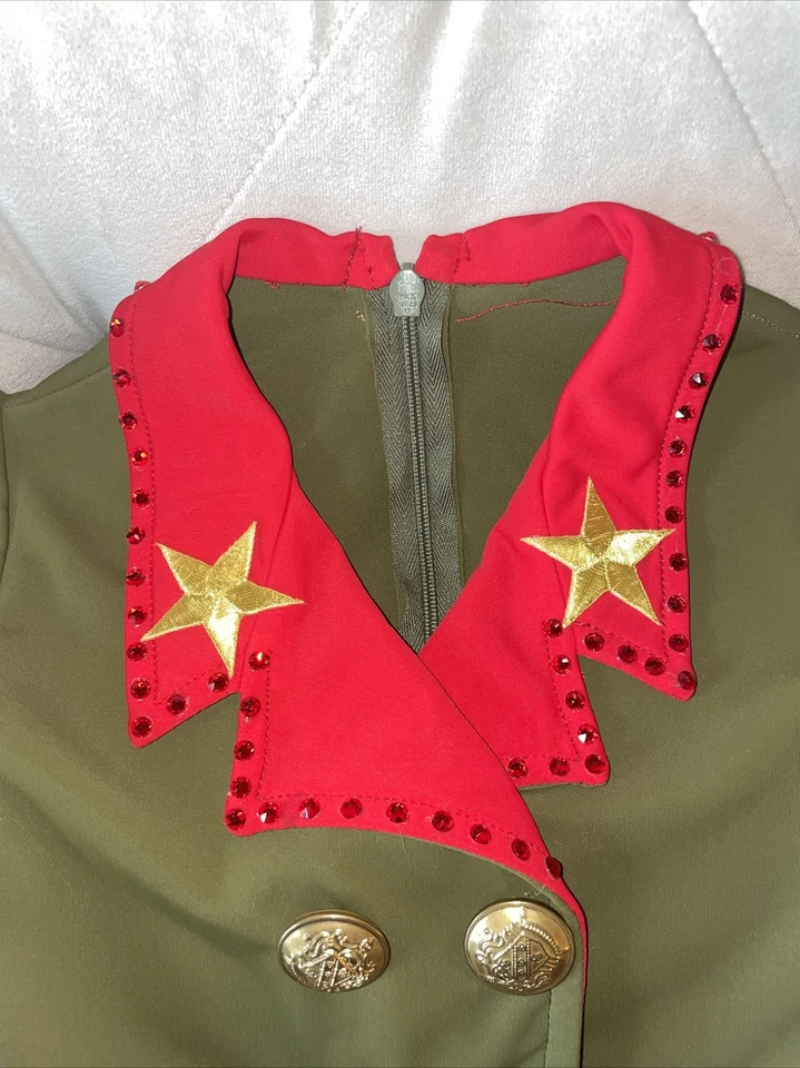 Disfraz Ejército Halloween Militar S 4-5 Falta Botón LA Diseño Baile Foto 2 de 4