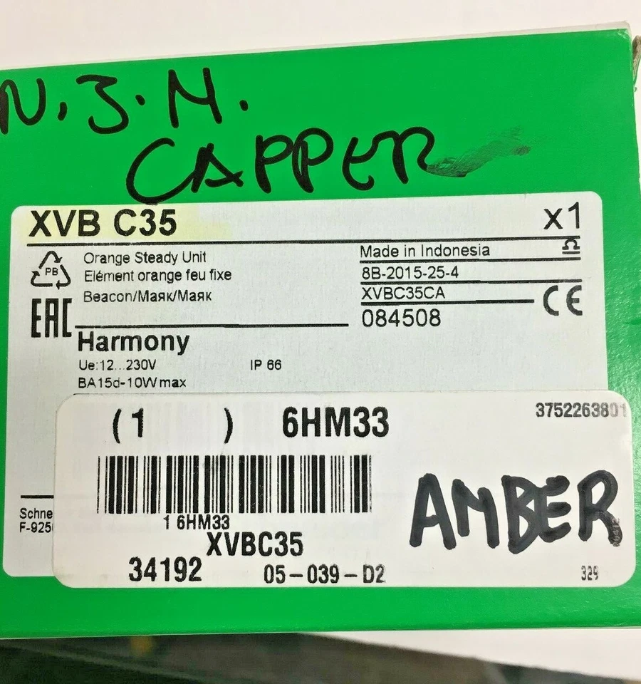 NOVO SCHNEIDER HARMONY XVB-C35 Laranja - Imagem 2 de 4