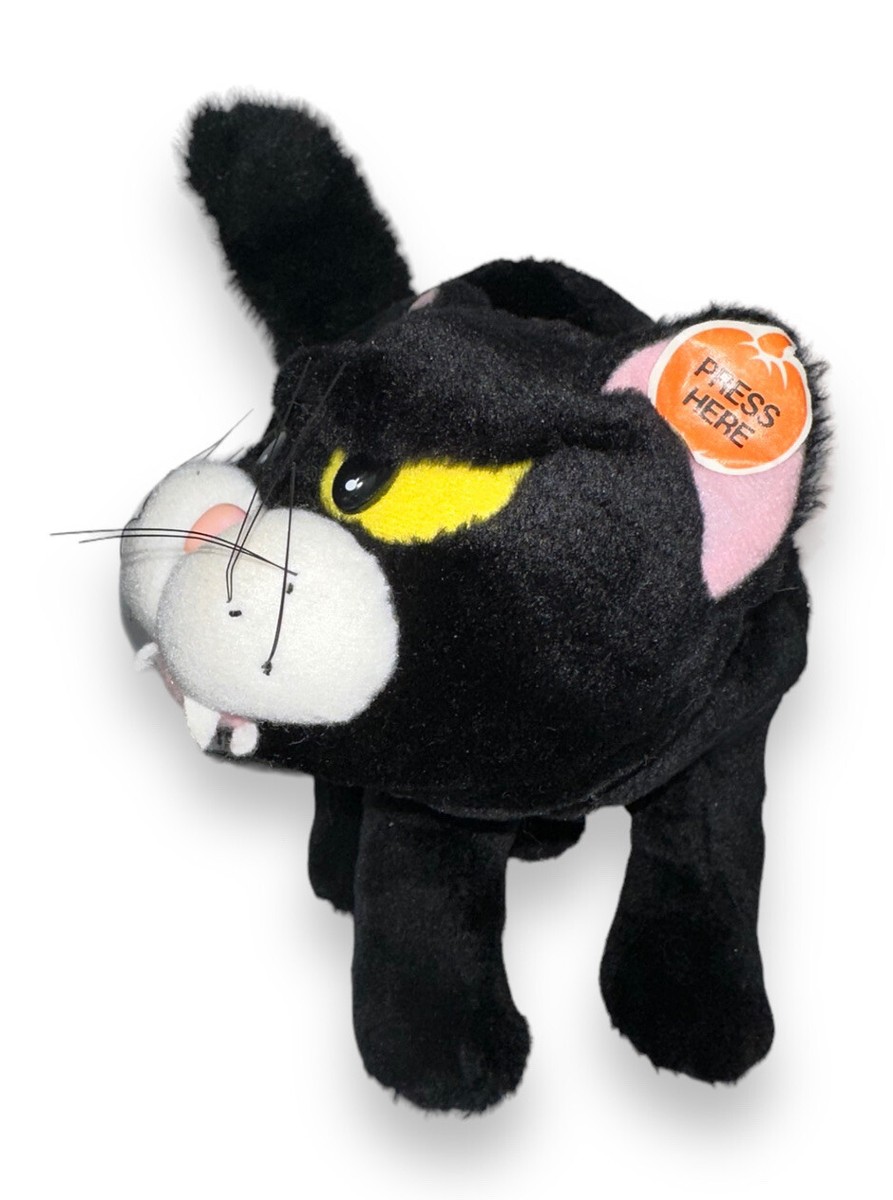 1994 Gibson Greetings FRAIDY Black Cat Screaming Meow Halloween