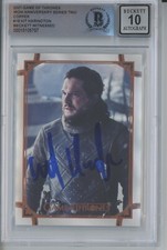 Kit Harington Signed Game of Thrones Card 2021 #18 Beckett Witness Grade 10