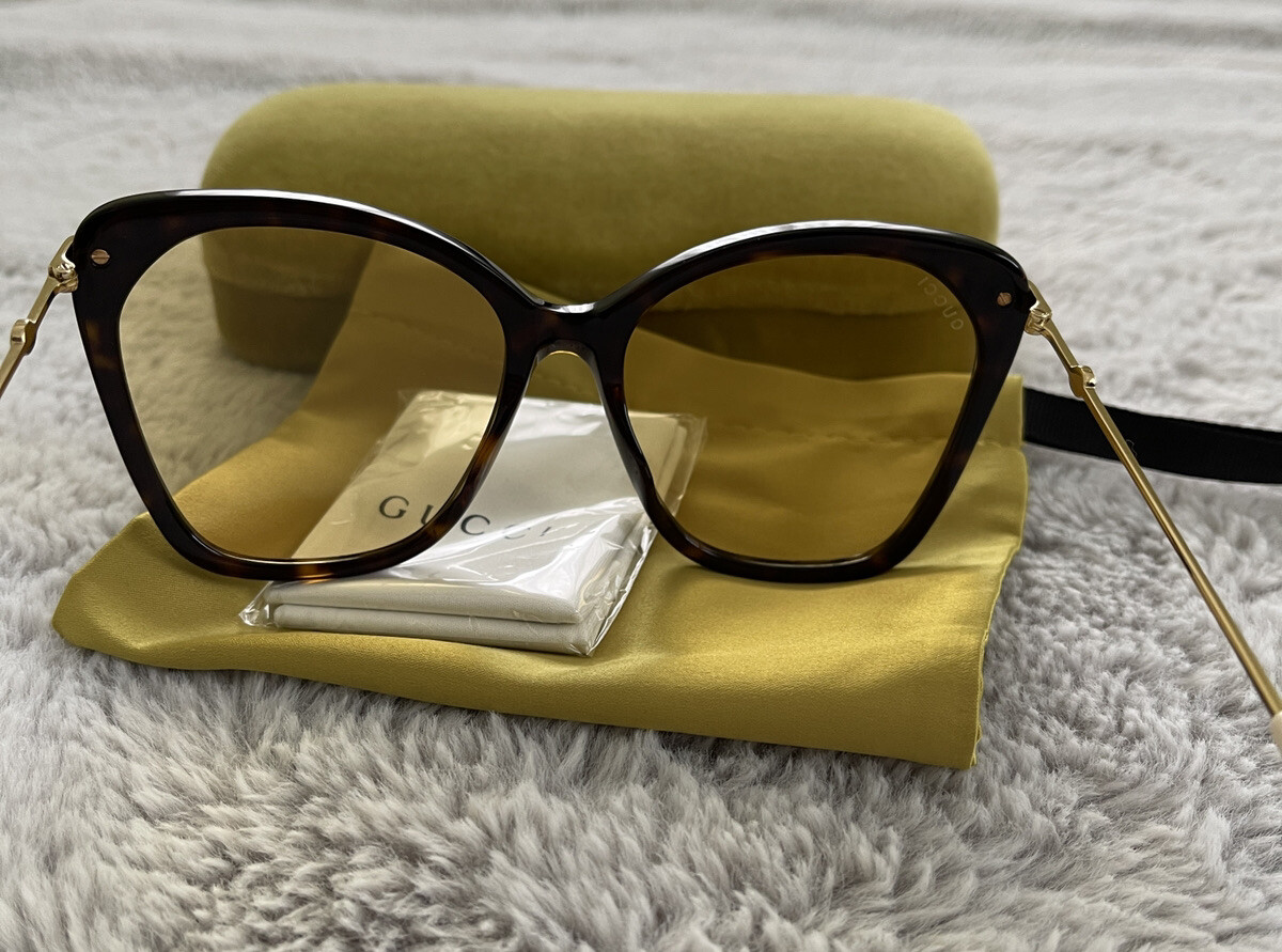Gucci Yellow Butterfly Ladies Sunglasses GG0510S 006 | eBay display picture 1