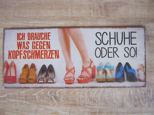 Blechschild Spruche Spruch Kopfschmerzen 13 X 30 Cm Metallschild Ebay