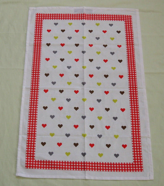 Herzchen 1X Geschirrtuch 45 X 70 Cm KüChentuch Geschirrhandtuch Herz Bunt Viele-image