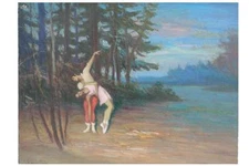 Ballet - Ballet Dancer - Signed Oil Painting