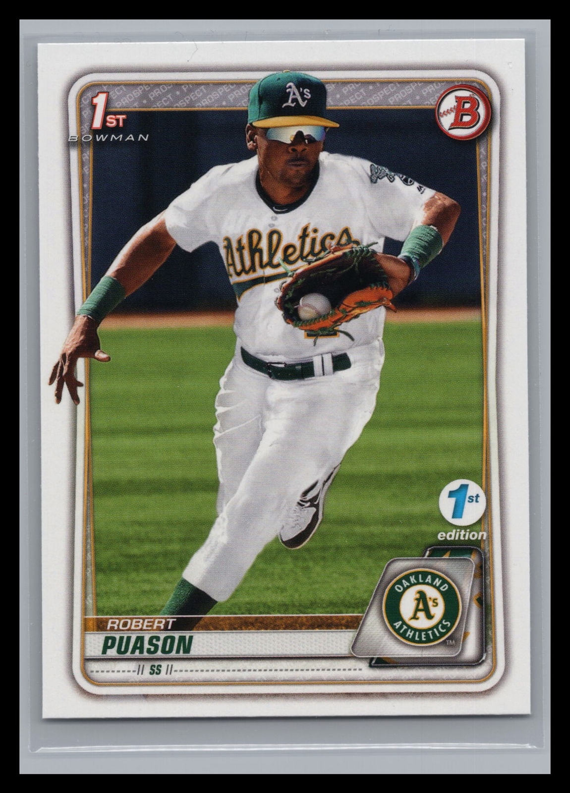 2020 Bowman 1st Edition #BFE-145 Robert Puason 1st Paper Prospect Oakland A's
