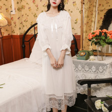 jolie chemise de nuit long vintage jolie dentelle taille 40