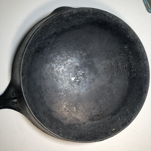 VINTAGE WAGNER WARE SIDNEY -0- CAST IRON SKILLET #9 1059 11 1/2" - Picture 10 of 18