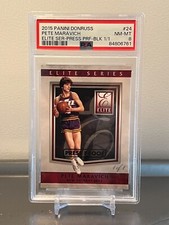 2015 Donruss Pete Maravich Press Proof Black 1/1 PSA 8