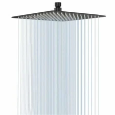 8"10"12"16" Square Rain Shower Head Black Colors Ultra Thin Top Shower Head