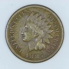 ~Early American Bronze~ 1885 Indian Head Cent 1c Coin VF z826
