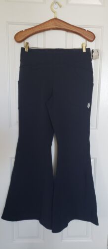 Free People Women's Elastic Waist BlackSuper Flare Leg Pant Legging Medium