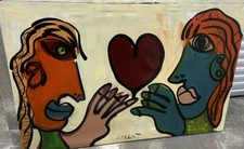 Peter Robert Keil Acryl Painting 60+39 Inches Canvas Large With heart