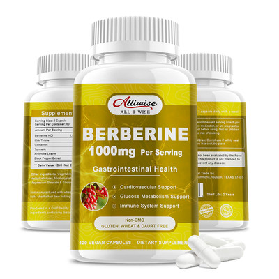 Berberine HCl 1000mg for Energy, Normal Metabolism Healthy Blood Sugar Support