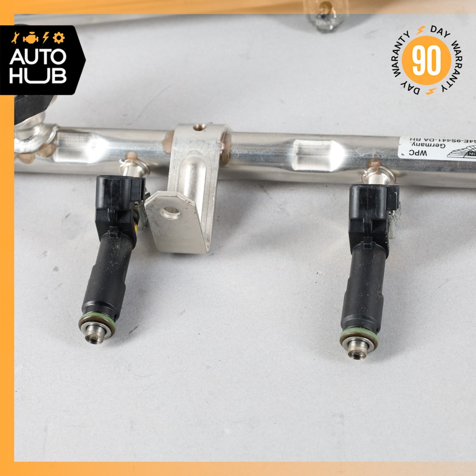 10-17 Aston Martin DB9 Rapide Fuel Injector Rail Set w/Injectors 4G4E9S441DA OEM