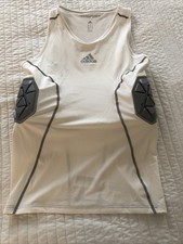 Adidas TechFit Men’s XL White Integrated Padded Protective Basketball Tank