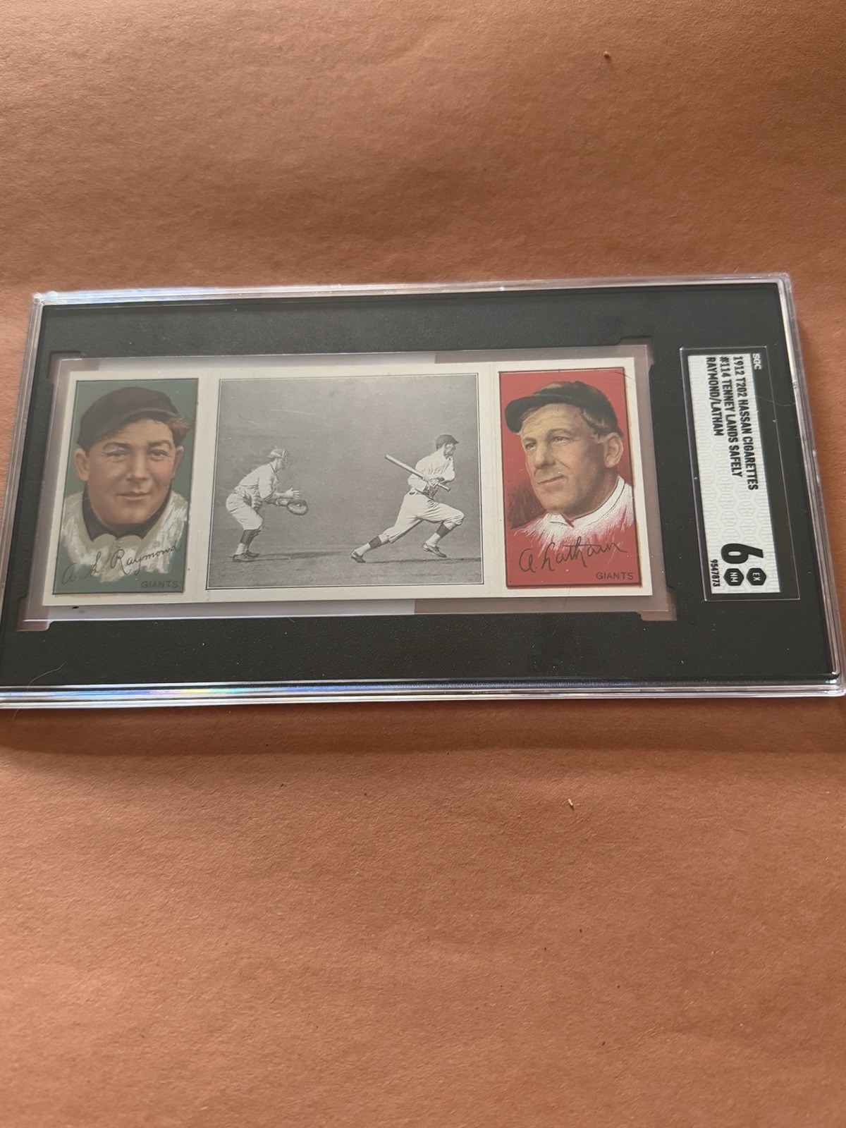 1912 RAYMOND/ LATHAM #114 SCG 6 TENNEY LANDS SAFELY HASSAN CIGARETTES