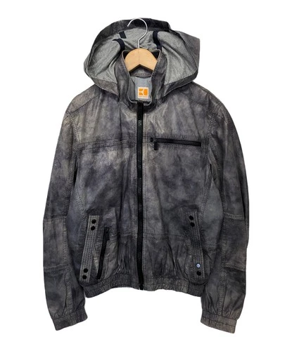 BOSS ORANGE Leather Jacket Men's Size 44 Gray - product listing photo