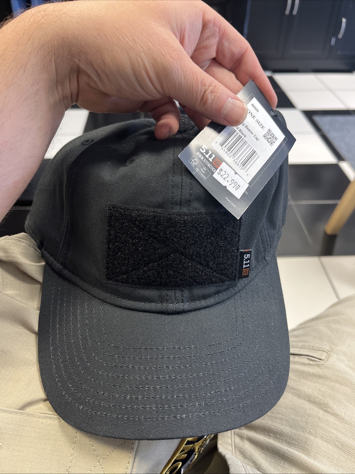 Tactical Flag Bearer Cap Adjustable Hook Loop Patch Hat