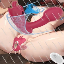 Wearable G-Spot Clit Vibrator Dildo Sucking Massager Adult Sex Toys For Women