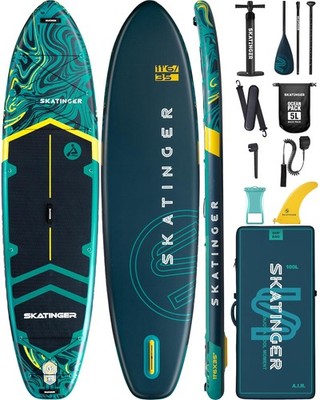 Skatinger 11'6×35'' Super Wide Inflatable Paddle Board, Ultra Stable Stand Up Pad