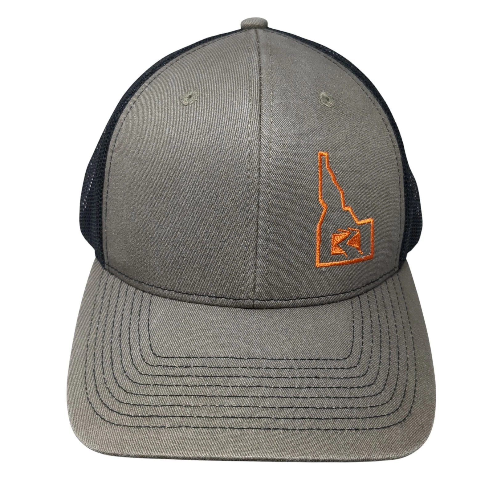 Idaho Snapback Trucker Hat Brown One Size Adjustable Mesh Back Outdoor Cap