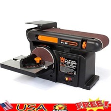 Two-in-One Belt Disc Sander 4x36in 6x6in 4.3Amp 3600RPM Adjustable Angle New