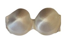 VANITY FAIR Gold Shiny Glossy Nylon Underwire Strapless Bra Womens 38D