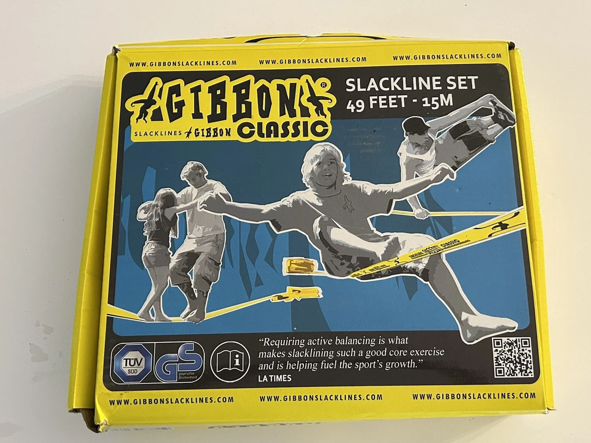 Set Planche Gibbon Bonzo Classic – Slackline Training Jaune