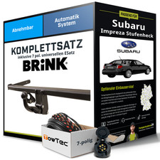 Für SUBARU Impreza Stufenheck GD Anhängerkupplung abnehmbar +eSatz 7pol uni. 00-