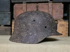 Original WW2 WWII Relic German Helmet M40 / Courland Pocket/ with Bullet Damage