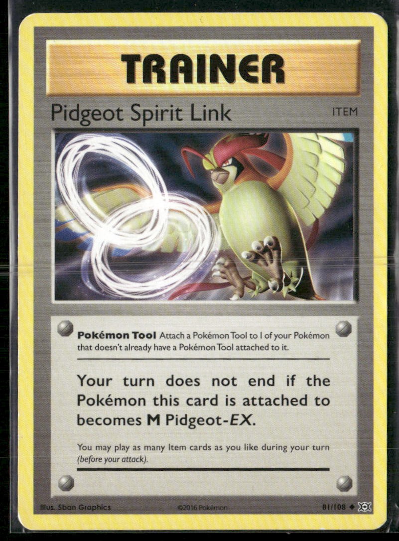 Pidgeot Spirit Link 81/108 2016 Evolutions Pokemon