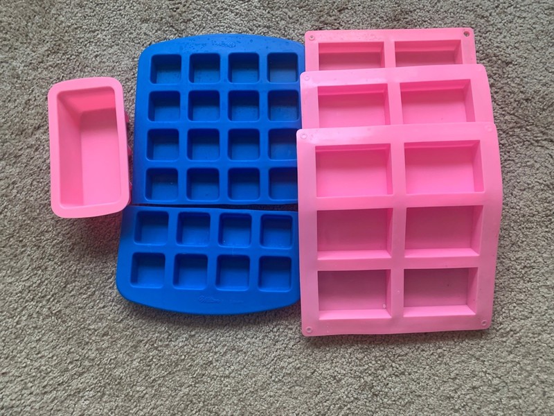 Soap Bar 6pcs Silicone Mold Square Rectangle Loaf Molds Lot Soap/Candle Making