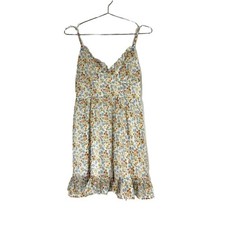 Fashion Nova Strappy Milkmaid Y2K Style Dress Floral L