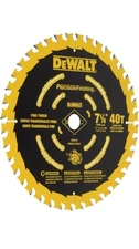 DeWALT DW3194 7-1/4" Carbide Circular Saw Blade 40T Precision Fine Finishing