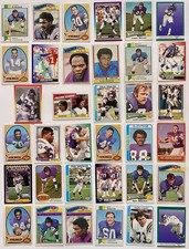 Lot of 35 Football Cards of Minnesota Vikings Legends from Its 50-Greatest List