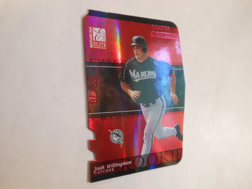 2003 Donruss Elite Extra Edition - Josh Willingham #37 Status Red Die-Cut /70... - Image 3 of 4