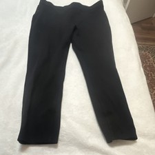 Spanx Women's Pants Black Pull On Flat Front Solid Regular Size XL