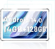 2 Pack Screen Protector for 10 inch Android 14 Tablet, Anti-Scratch 9H Hardness
